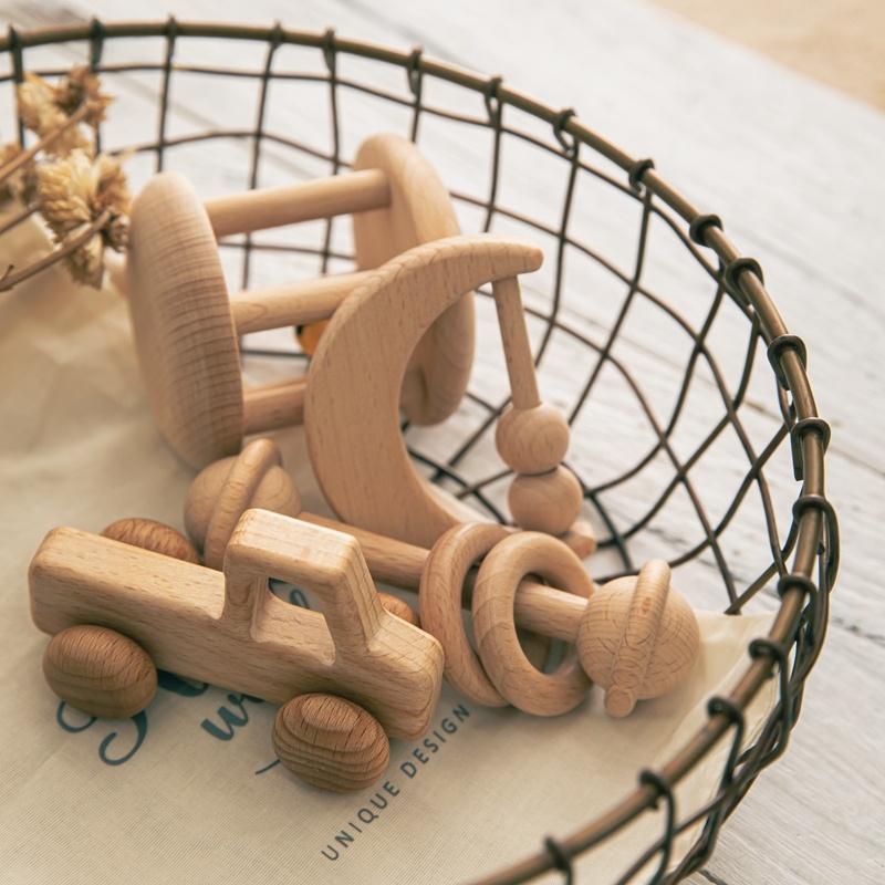 Ins Montessori Baby Baby Buggy Hand Rattle Toy Set - Image 10