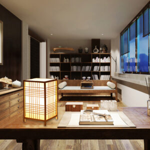 Wooden Zen Wood Bedside Lamp For Home Stay